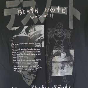 Death Note Black Graphic T-Shirt Size S